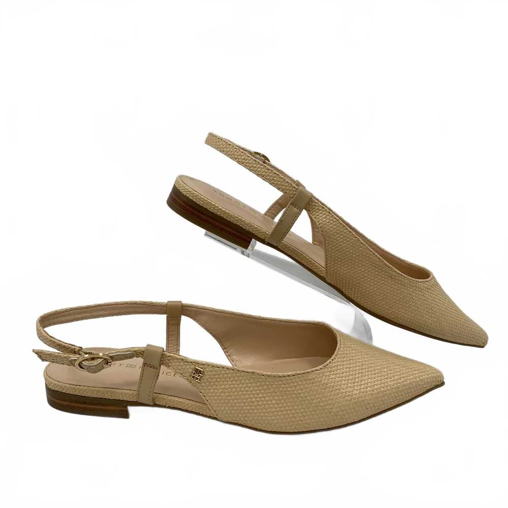 Tommy Hilfiger Tan Woven Slingback Flats | Womens 8